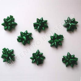 moños estrella verde bandera bolsa con 25 piezas mediano