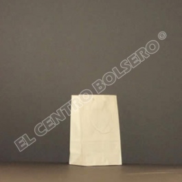 bolsas de papel kraft blanco con ojillos metalicos y asas de papel torcido #0b