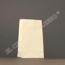 bolsas de papel kraft blanco con ojillos metalicos y asas de papel torcido #1b