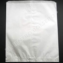 bolsa de papel blanco plana tipo sobre 18x23
