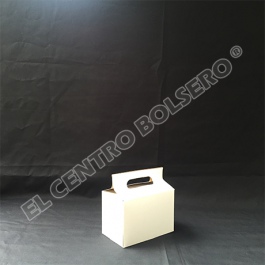 cajas para box lunch en carton caple blanca l-15