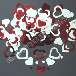 confetti para mesa corazón grande combinado