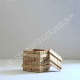 caja de madera cubica mini