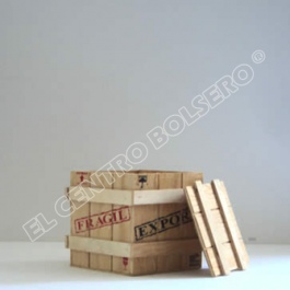 caja de madera cubica chica
