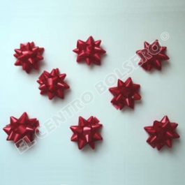 moños estrella roja bolsa con 25 piezas mediano