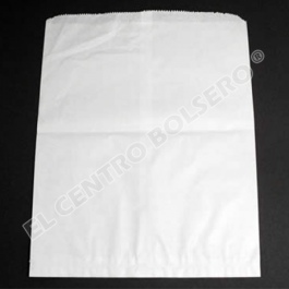 bolsa de papel blanco plana tipo sobre 17x21