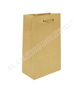bolsas de papel kraft natural con ojillos metalicos y asas de papel torcido #01a