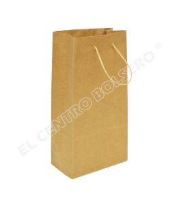 bolsas de papel kraft natural con ojillos metalicos y asas de papel torcido #0a