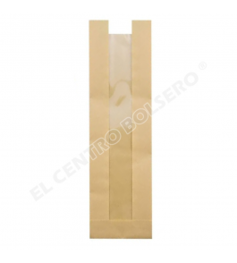bolsas de papel kraft natural con ventana #12X63