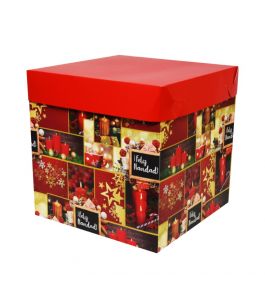 caja cubo #4 (14x14x14) navideña