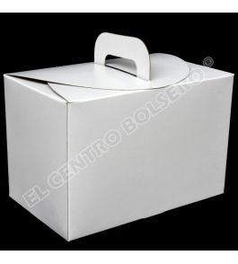 cajas para box lunch en carton caple blanca l-20