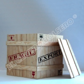 caja de madera cubica grande