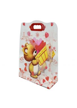 bolsa con asa rigida grande corazones